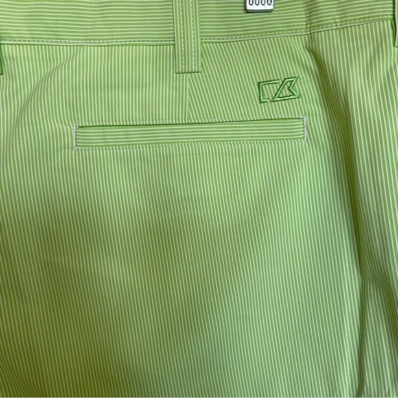 NWT Cutter & Buck Golf Shorts green pinstriped size 36 DryTech - Picture 6 of 14
